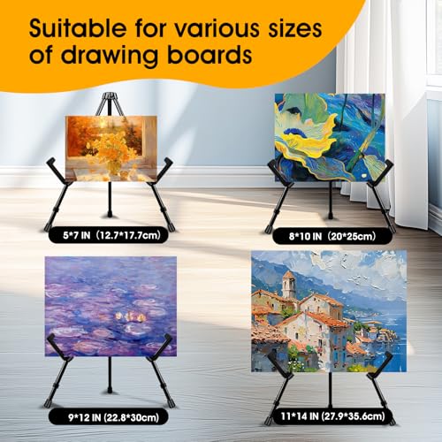 AROIC 3 Pack 14'' Tabletop Easels, Black Steel Table Top Easels for Display - style: 3P