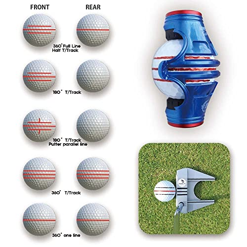 BIRDIE79 360-Degree Golf Ball Marker Alignment Tool Kit, 3 Pens, Gift Box - style: Birdie Blue