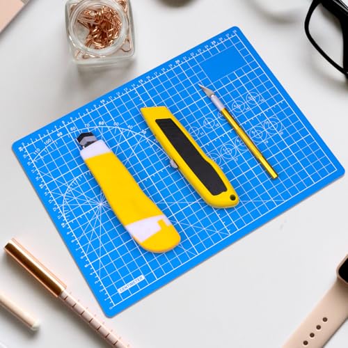 DIYSELF 12in×18in Cutting Mat, A3 Self Healing Craft Mat, Paper Craft Tools - color: Blue, size: 18"L x 12"W