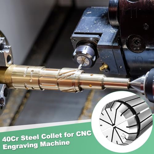 M METERXITY ER32 Spring Collet, 40Cr Steel Spring Collet Chuck 3mm Clamping Diameter for CNC Engraving Machine/Lathe Milling Tool [Silver,1.6x1.3"/ 40x33mm] - size: 3mm