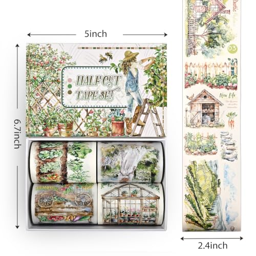 Snycler Pre-Cut PET Washi Tapes- 4 Rolls in the Field - color: In the Field