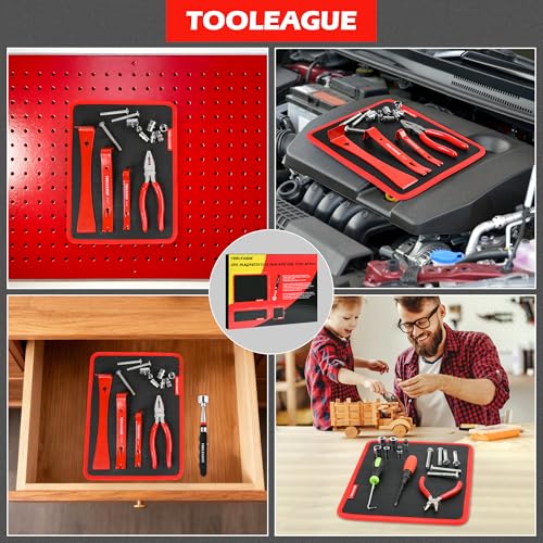TOOLEAGUE 1Pc Magnetic Tool Mat with 25Lb Telescoping Magnetic Pickup Pen - size: 1Pc Magnetic Mat with Pickup Tool