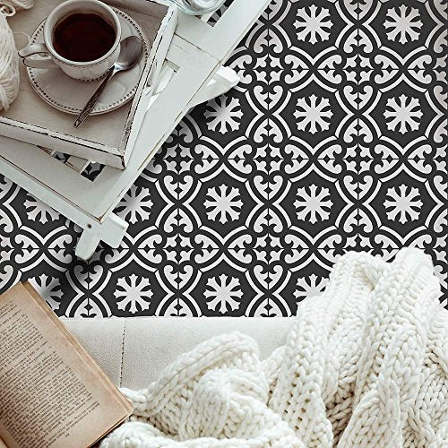 Marlen Tile Stencil - Tile Stencils for Painting Tile Floor - Reusable Tile Stencils for Linoleum and Cement Floors - Paint Your Old Tile and Save - Stencils for Painting Floors (Large 12"x12") - size: Large (12"x12")
