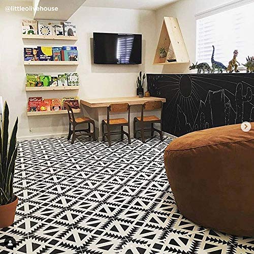 Aztec Tile Stencil - Tile Stencils for Painting Tile Floor - Reusable Tile Stencils for Linoleum and Cement Floors - Paint Your Old Tile and Save - Stencils for Painting Floors (Medium 8"x8") - size: Medium (8"x8")