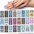 336PCS/24 Sheets Nail Polish Strips - Marble Gel Nail Stickers Full Nail Wraps UV Free | Easy to Stick | Adhesive Sticker Nails for Women with 1 File, 1 Cuticle Stick - color: Marble Series