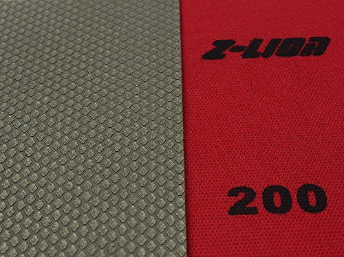 Z-LION Diamond Sandpaper Abrasive Paper Sheets Grit 200 for Sanding Stone Glass Ceramic 2-Pcs - color: 200# 2-pcs