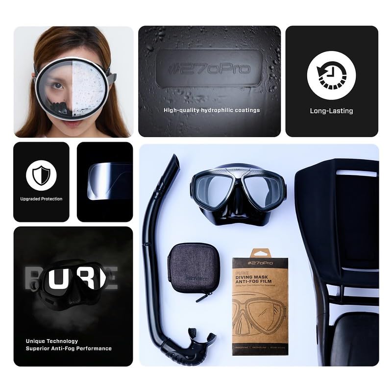 #270Pro Pure | Anti-Fog Film for Fourth Element Diving Masks - size: SEEKER