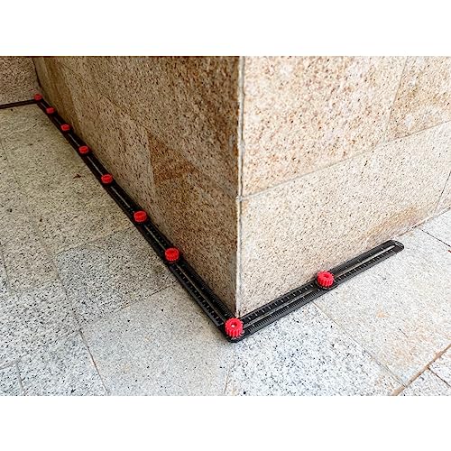 Multi Angle Measuring Ruler, 16-Sides Ruler Hole Locator Aluminum Alloy Universal Multi Angle Measuring Ruler Protractors, Adjustable Floor Tile Glass Woodworking Puncher - color: 16 side