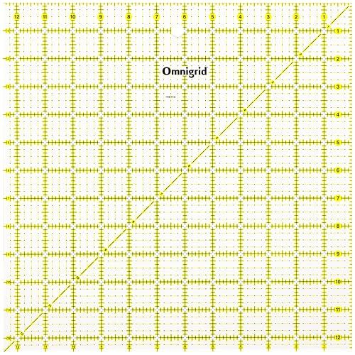Omnigrip R125 Quilter's Square Ruler by Omnigrid - size: 12-½" x 12-½"