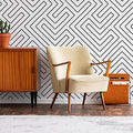 Linear Tile Stencil - Geometric Wall Stencils for Painting - Reusable Floor & Wall Stencils - DIY Backsplash & Floor Makeover (Large 12"x12") - size: Large 12"x12"