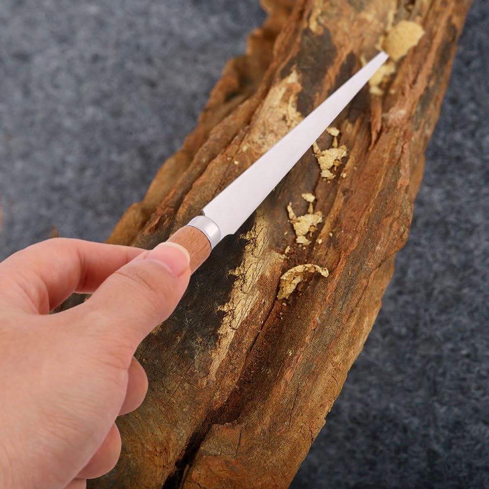 PACKOVE 2pcs Fettling Knife Wooden Handle Clay Carving Tool