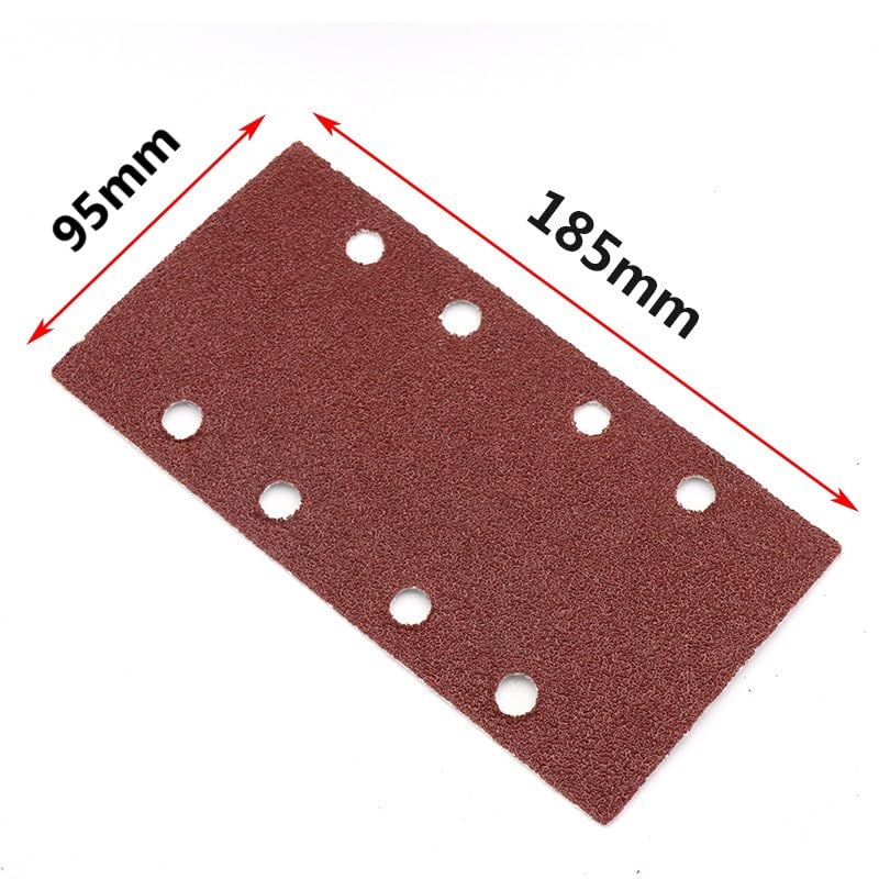 Hook and Loop Sanding Sheet Sander Sandpaper 8 Hole 400 Grit 15pcs for 1/3 Sander - size: 400Grit 15pcs