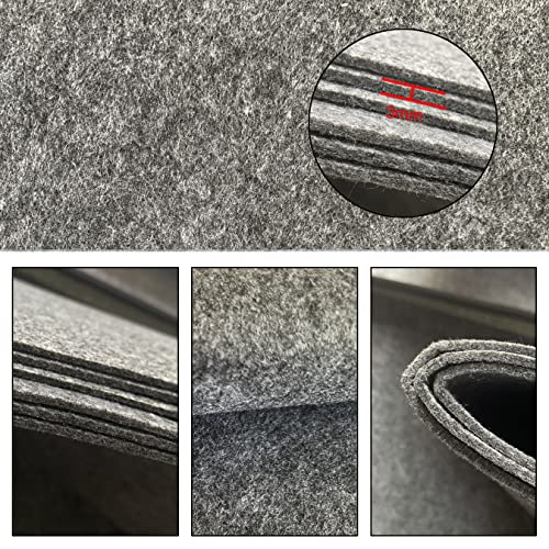 aufodara Felt Fabric 11.8 x 98.4 inch Craft Felt Fabric Roll, Felt 3mm Thick for Felt Table Mats DIY Arts & Crafts Patchwork Sewing Decorations (Dark Grey) - color: Dark Grey