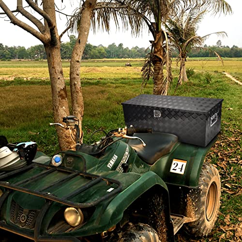 48" Aluminum Truck Tool Box with Lock, Black(48"×15"×15") - color: Black, size: 48"x15"x15"
