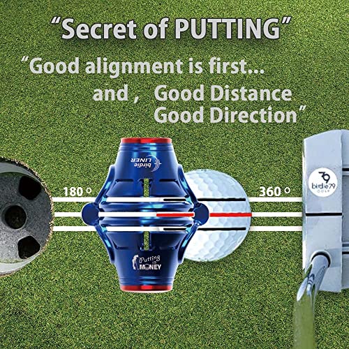 BIRDIE79 360-Degree Golf Ball Marker Alignment Tool Kit, 3 Pens, Gift Box - style: Birdie Blue