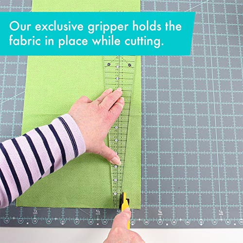 Creative Grids 10 Degree Triangle Ruler – CGRT10 – Made in USA, 3-1/4in x 16in, Non-Slip Grip Acrylic Quilting, Sewing, Crafting, Patchwork Ruler & Template