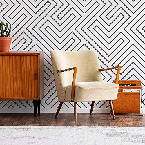 Linear Tile Stencil - Geometric Wall Stencils for Painting - Reusable Floor & Wall Stencils - DIY Backsplash & Floor Makeover (Extra Small (4"x4")) - size: Extra Small (4"x4")