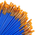 UPINS 60 Pcs Flat Paint Brushes, Small Brush Bulk for Detail Painting