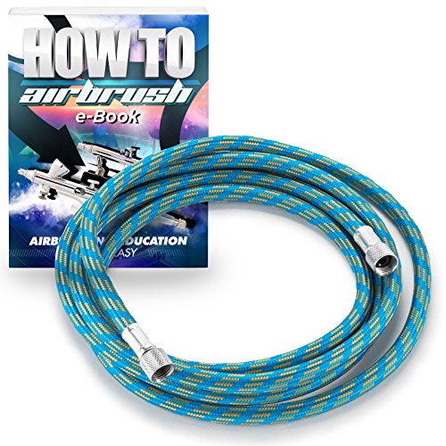 PointZero 6 ft. Braided Airbrush Air Hose 1/8 in. - 1/8 in. BSP - size: 6 ft. Length
