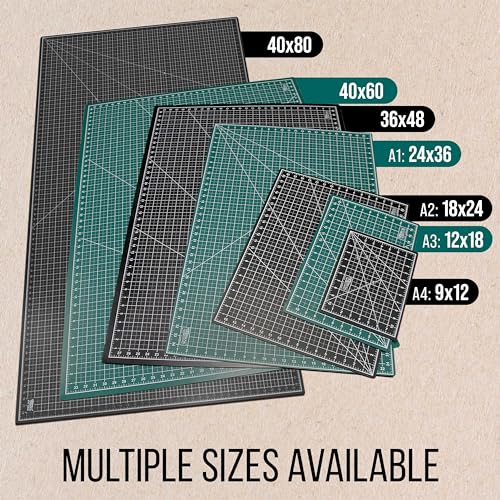 U.S. Art Supply 18"x24" Self-Healing Cutting Mat 5-Ply Green/Black - color: Green/Black