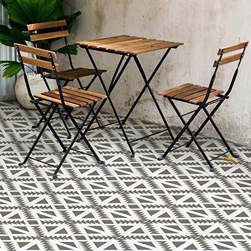 Aztec Tile Stencil - Tile Stencils for Painting Tile Floor - Reusable Tile Stencils for Linoleum and Cement Floors - Paint Your Old Tile and Save - Stencils for Painting Floors (Medium 8"x8") - size: Medium (8"x8")