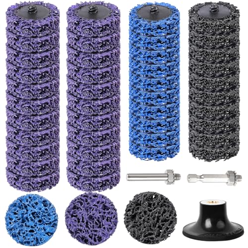 53PCS 2 Inch Quick Strip Disc with 1/4" Shank for Drill, Die Grinder
