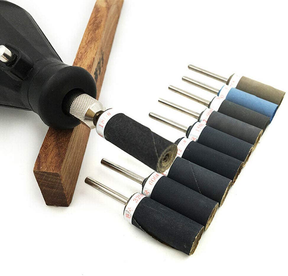 10 Pcs Sander Sticks 3000 Grit Polishing Stick Roller Sanding Drums Sleeves Sander Sandpaper for Plastic Metal Wood Sanding Tools Accessory - size: 3000 Grit