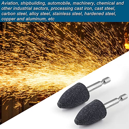 5PCS Abrasive Drill Bits Stone Grinding Bits, 1/4" Hex Shank Small Grinding Wheel Bits Rotary Tool Drill Bit Grinding Attachment, Grinding Point for Polishing, Deburring, Carving, Engraving - style: Cone Shaped