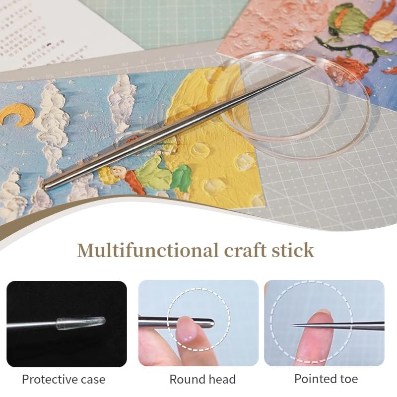 1 PCS Polymer Clay Needle Tools, Stainless Steel Scoring Sculpting Modeling Carving Tools for Feather Wire Texture Model Air Dry Clay Ceramic & Pottery Art Tool Supplies/5.9x0.26Inch/Silver - color: Silver, size: 5.9x0.26Inch-1P