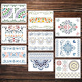 9Pcs Mandala Pattern Template Painting Stencil Drawing - style: Datura