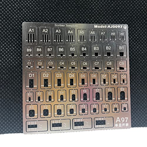 58Pcs Hobby Model Craft Tools Kit for Gundam Model Building Scribe Line Detail Maker Flat or Folding Stainless Steel Carving Auxiliary Ruler