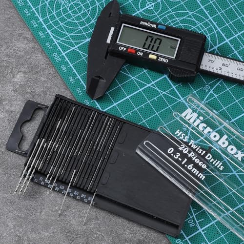 40 PCS Mini Micro Drills Bit Set 0.3-1.6mm Small Drill Bits for Drill, Jewelry Drills Bits Hss Tiny Bit Small Shank Full-Ground Twist High Speed Steel Boards Tiny DIY Kit Rotary Hand Tools