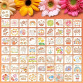 Hippy Stencils for Painting, 64 Pcs 3 Inch for Cards Rocks Crafts - color: Hippy