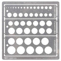 Tamiya 74150 Circle Stencil PE (3) 1-12.5 mm, Craft Tools, Model Making Accessories, 300074150