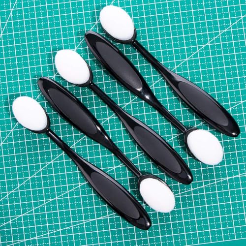 UNIMEIX 10 Pack Craft Ink Blending Brushes Set Tool Card Making Supplies Blender Brush for Card Making（Size 4, 0.82" Brush Head）