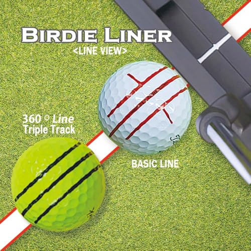 BIRDIE79 360-Degree Golf Ball Marker Alignment Tool Kit, 3 Pens, Gift Box - style: Birdie Blue
