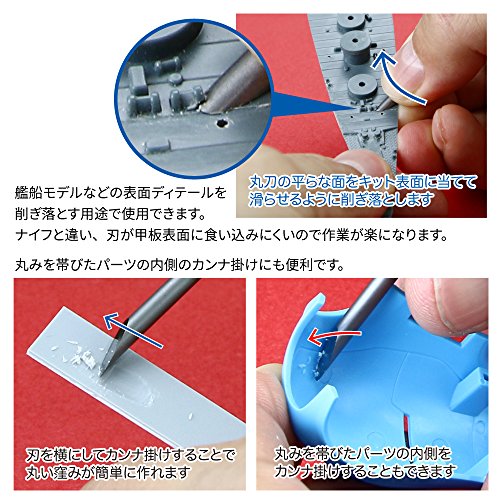 GodHand BBM-1-3 Pin Vise Round Blade Drill Bit Set of 5 1mm-3mm for Plastic Models