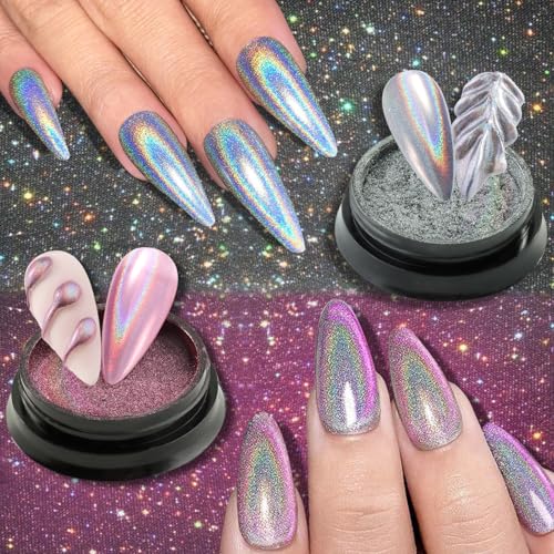 Fcozpjk 24 Colors Chrome Nail Powder Set Metallic Mirror Effect for Nails - color: Chrome Set