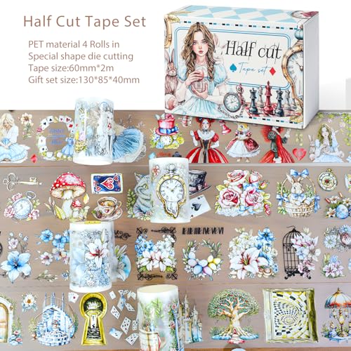 Snycler Pre-Cut PET Washi Tapes- 4 Rolls Fairy Tale - color: Fairy Tale