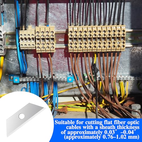 Lothee 50pcs Replacement Mini Blade Fiber Optic Drop Cable Slitter Blade