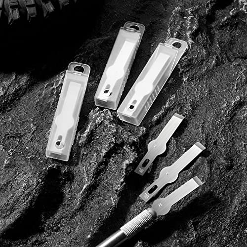 40 Pack 17 Hobby Knife Blades, High Carbon Steel Refills