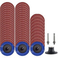 Miroku 50Pcs P60 2 inch Quick Change Discs Set, A/O Sanding Discs with 1/4" Holder, for Die Grinder Surface Prep Strip Grind Polish Finish Burr Rust Paint Removal - style: 50Pcs P60