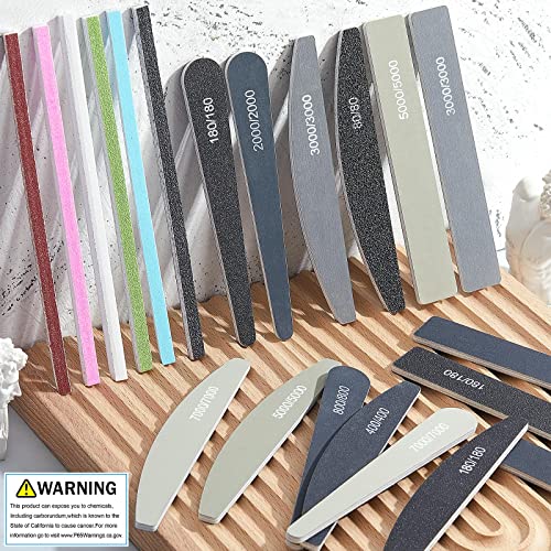 Honoson 60 Pcs Sanding Sticks for Plastic Models Water Drop Moon Style - style: Style 1