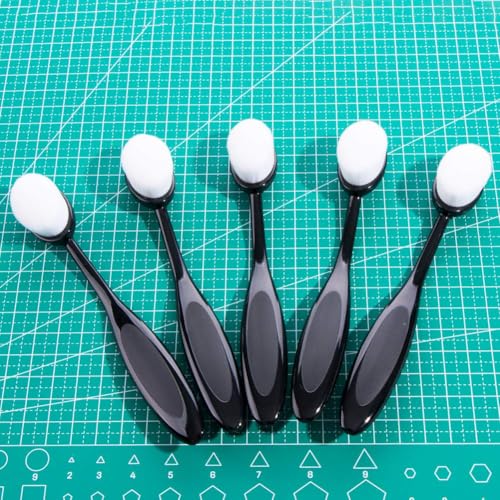 UNIMEIX 10 Pack Craft Ink Blending Brushes Set Tool Card Making Supplies Blender Brush for Card Making（Size 4, 0.82" Brush Head）