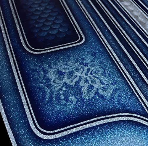 LiME LiNE Lace Stencil for Airbrush & Spray Paint - Reusable Automotive Custom Paint Art Template for Cars, Motorcycles, Helmets & DIY Projects (White Floral Lace.)