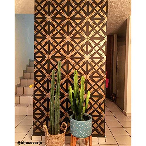 Aztec Tile Stencil - Tile Stencils for Painting Tile Floor - Reusable Tile Stencils for Linoleum and Cement Floors - Paint Your Old Tile and Save - Stencils for Painting Floors (Medium 8"x8") - size: Medium (8"x8")
