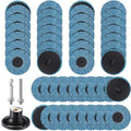 CHENGU 48 Pcs 2" Flap Discs, Die Grinder Accessories Flap Sanding Disc with 1/4" Holder 40 60 80 120 Grit Sanding Discs for Surface Grinding, Stock, Rust Removal, Finishing, Deburring - style: 40 60 80 120 Grit