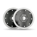 DT-DIATOOL Diamond Tile Blade 5 Inch 2pcs Diamond Turbo X Mesh Rim Segement Circular Saw Blade for Procelain Ceramic Stoneware Marble Granite Fits 5/8"-7/8" Arbor - size: 5 inch