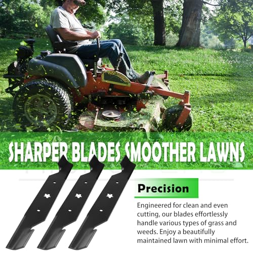 3 Pack 532187256 Mower Blades for Husqvarna 54 inch Z254F Decks - size: 532187256