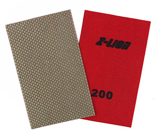 Z-LION Diamond Sandpaper Abrasive Paper Sheets Grit 200 for Sanding Stone Glass Ceramic 2-Pcs - color: 200# 2-pcs